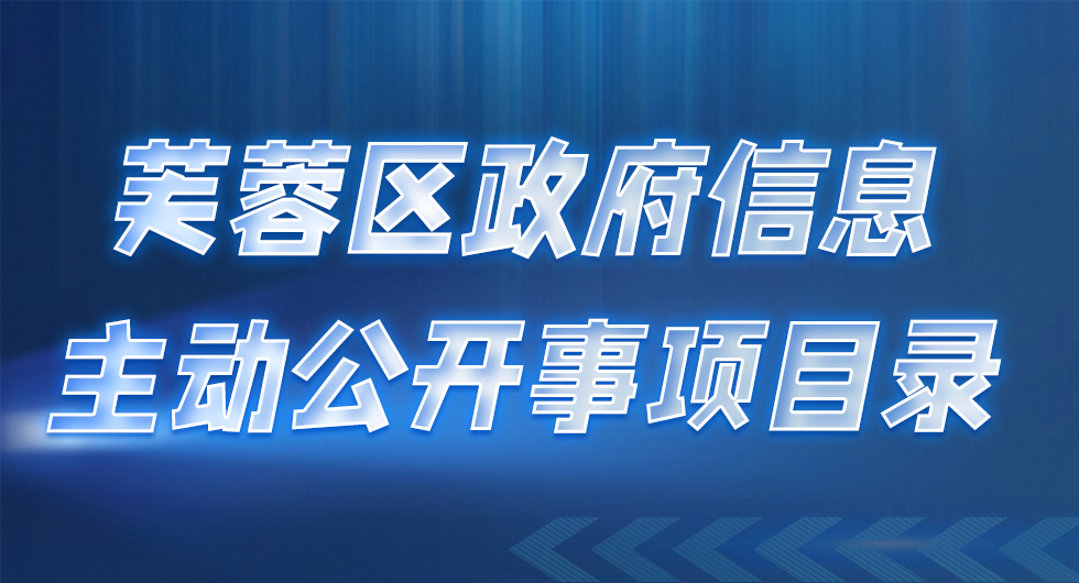 芙蓉區(qū)政府信息主動(dòng)公開(kāi)事項(xiàng)目錄